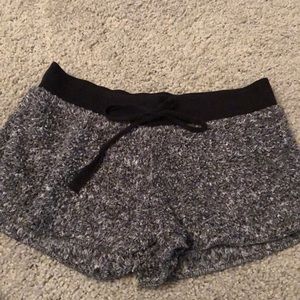 PJ Salvage Grey Fuzzy Pajama Shorts